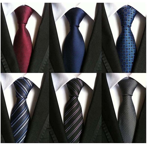 WIOIW Men's Necktie, Washable, Business Tie Set, Stylish, Popular, Job Hunting, Weddings, School Entrance Ceremonies, Graduations, After-Parties, Ceremonial Occasions, Gift, Father's Day, Set of 6, #1 (Set of 6)