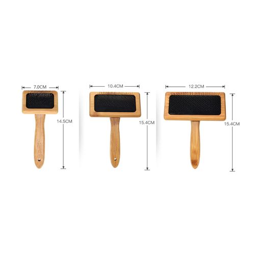 2 Pieces Wooden Carding Brushes Needle Felting Cleaner Comb with Handle Professional Needle Felting Hand Carders for Spinning and Weaving (S)