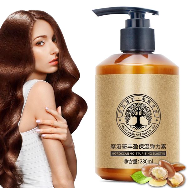 TECHEEL Long Lasting Styling 300ml Marokkanisches Volumen Curl-Cream Elasticity Moisturizing Elasticity Moisturizing Styling Cream Langanhaltendes Marokkanische Feuchtigkeitsspendender Styling(1PCS)