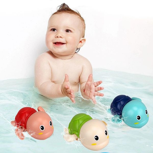 Bath Toys for Toddlers 1-3-Wind Up Bathtub Toys for 1 2 3 4 Year Old Boys Girls Gifts, Baby Bath Tub Pool Water Toys, Cute Floating Swim Turtles for Toddlers Age 1-4 Christmas Birthday Gifts for Kids