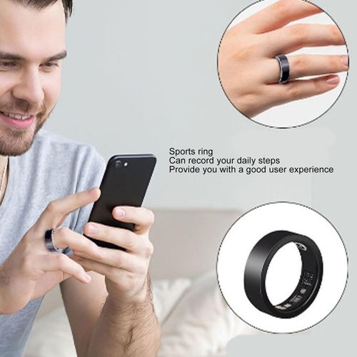 Cocoarm Smart Ring Health for Women & Men, IPX8 Ceramic Ring with Heart Rate, Sleep Tracking, Body Temperature, Pedometer, Oxygen, Bluetooth (NO 18)