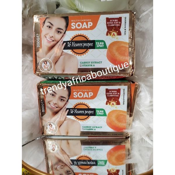 X 2 Soap. Zero Spot 36 Heures Propre Multivitamins Soap. Carrot Extracts & Vit.
