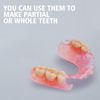 Denture Repair Kit, Soft Dentures False Teeth, DIY Resin Denture Kit for Repair Missing Teeth
