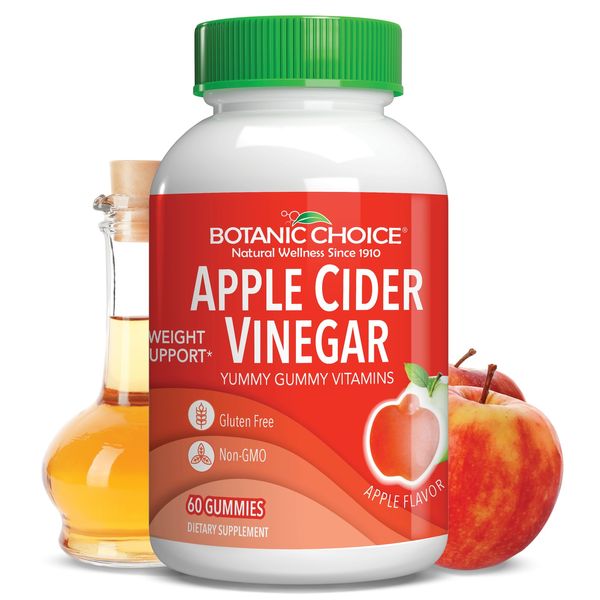 Botanic Choice Apple Cider Vinegar Gummy Weight Support Herbal Supplement, 60