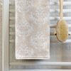 3D Rose Cream Beige and White Damask Pattern-Classic Classy Elegant and Stylish TWL_57504_1 Towel, 15" x 22"