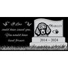 Pet memorial Engraved Marker, headstone Granite gravestone, Poodle dog