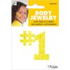 Amscan Glitter Body Jewelry Accessory, One Size, Yellow