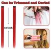 Colored Hair Extensions Clip In, 12 Pieces, Red