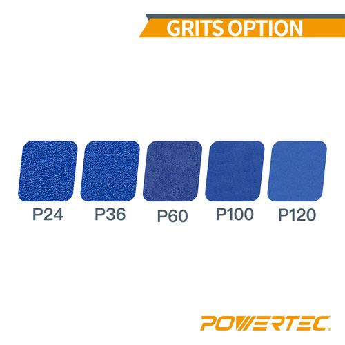 POWERTEC 6 x 48 Inch Zirconia Sanding Belts, 60 Grit Belt Sander Sanding Belt for Bench Sander, Belt and Disc sander, Woodworking, Metal Grinding, 3PK (464806Z-3)