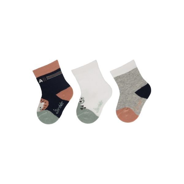 Sterntaler Baby -Socken 3er Pack Löwe für Jungen - Babysocken mit Motiven - Socken für Babys im Set leicht, flexibel und strapazierfähig - marine, 18