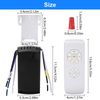 2x Universal Ceiling Fan Lamp Light Wireless Timing Remote Control Receiver Kit
