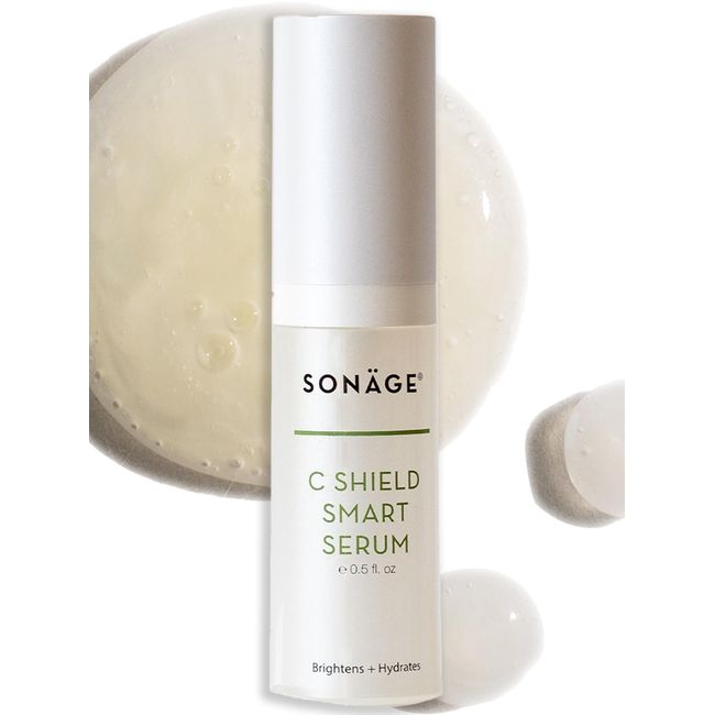 Sonage C Shield Smart Serum | Fades Dark Spots, Evens Skin Tone, Brightens Skin | Infused With Hyaluronic Acid and Blue Light Shield | Gentle For All Skin Types