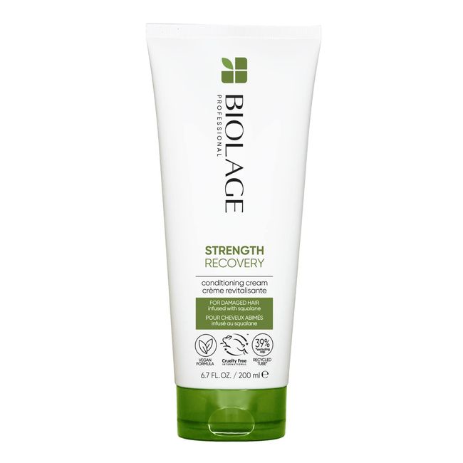 Biolage Professional Conditioner für geschädigtes Haar, Für Geschmeidigkeit & Glanz, Reduziert Haarbruch, Vegan, Strength Recovery Conditioner, 200 ml