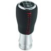Lunsom PU Shift Knob Car 5 Speed Shift Knob General Auto Manual Car (Red Stitching)