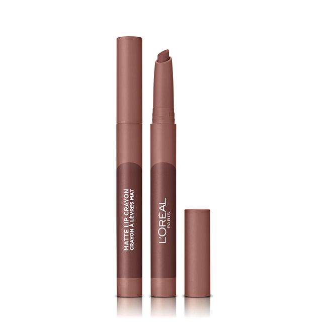 L'Oreal Paris Infallible Very Matte Lip Crayon Lipstick, Smudge Proof, Nude Lipstick, 100 Lavender Honey, 1 kg