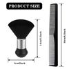 Professional Barber Cape with Neck Duster Brush, Hair Cutting Cape and Hairdressing Comb, Salon Accessories For Men and Women (Black)