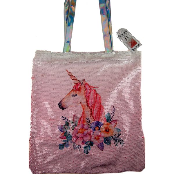 Lesser & Pavey Reversible Sequin Unicorn Shopper Bag