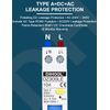 DIHOOL Type a RCBO ELCB RCD 18mm width Circuit Breaker(30mA 2 pole 20A)