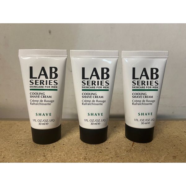 LAB SERIES Skincare for Men Cooling Shave Cream 1 oz / 30 ml Lot of 3