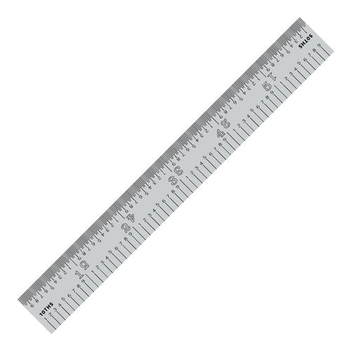 PEC Tools Rigid 6-Inch Machinist's Rule, High-Carbon Steel, Accuracy 1/10“, 1/50”, 0.5mm, 1mm, Suitable for CNC Operators and Engineers, Decimal Inch and Metric Systems, Made in USA