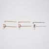 Crescent Moon and Rabbit Pearl Dangling Hairpin Gold
