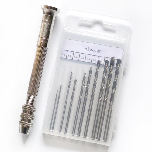 TANGSHI クラフトツール ピンバイス ハンドドリル 収納式 付け替え可能 ドリル付 0.8mm～3.0mm 計10本入り セット