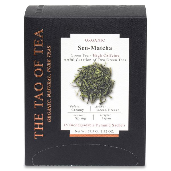 The Tao of Tea Sen-Matcha Organic Green Tea, 15 Pyramid Sachets