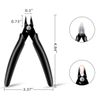 Precision Wire Cutters Flush Cut Pliers Side Cutter Diagonal Small Wire Snips for Jewelry Making Electronics Micro Ultra Sharp (Black)