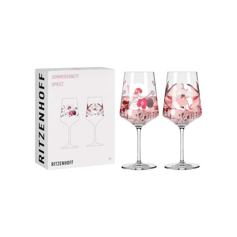 Ritzenhoff 2841013 Verre à apéritif 500 ml - série Sommerrausch n° 13 avec spirales colorées - Made in Germany
