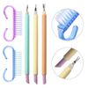 5 Pcs Set Cuticle Trimmer Pusher Remover Tips Nail Cleaner Tool Nail Cuticle Fork for Professional Nail Care Dead Skin Removal Nail Cuticle Remover Random Color