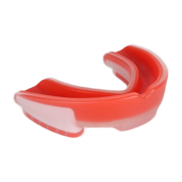 Athletic Mouth Guards, Protect Cheeks EVA Mouth Guard Max Mouth Guard Protect Tongue Fix Teeth with Storage Box for Boxing for Adults for Football(Red and white)