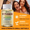 Powerful Vitamin D3 K2 Capsules - Extra Strength D3 K2 Supplements with 10000 IU