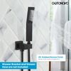 gotonovo Oil-Rubbed Bronze Solid Brass Hand Held Shower Head Wall Mount Square Single Function