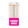 Charge Nurse Badge Buddy Vertical w/Height & Weight Conversion Charts (Oversized, Pink)