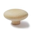 Btibpse 4 Pack Large Wooden Drawer Knobs 3 Inch Big Round Wood Cabinet Knobs Pulls Unfinished Beech Wood Round Knobs for Kitchen Cabinets Drawer, Cabinet Handles
