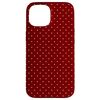 iPhone 15 Tiny Polka Dot Rockabilly Cute Burgundy Red Polkadot Case