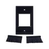 Construct Pro Single-Gang WideMouth Décor Brush Plate (Black Plate w/Black Brush)