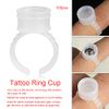 Tattoo Ink Cap, 100/200/500pcs Disposable Tattoo Ink Ring Cups Plastic Microblading Pigment Accessories Holder for Tattoo Ink (76g (100pcs))