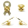 Awareness Ribbon Pin, Flat Ribbon, Badge, black: grease
