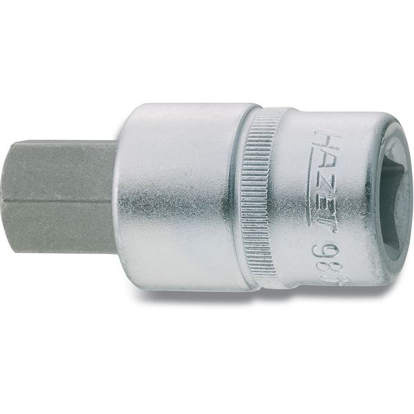 Hazet 1/2-Inch 19 x 52 mm Hexagon Screwdriver Socket - Silver