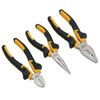 3pc Plier Set Combination/Long Nose/Cutter Snips Cushion Soft PVC Grip