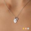 Tiny Birth Flower & Birthstone Necklace – A Timeless Keepsake (Silver, 18")