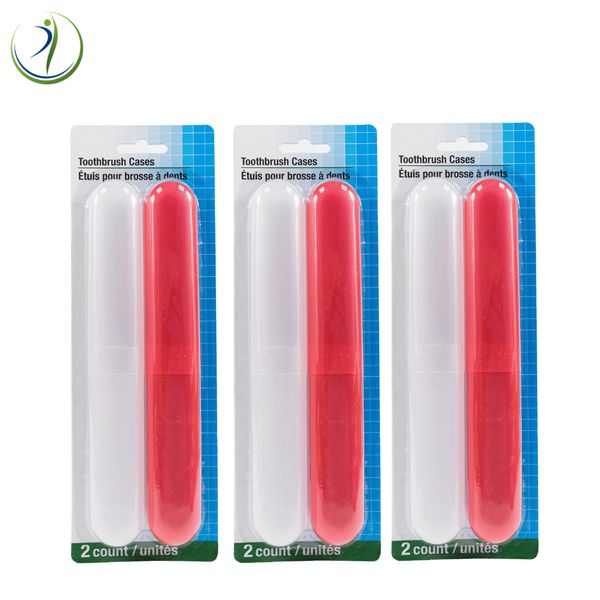 6x Toothbrush Traveling Camping Plastic Protector Case Holder Box Cover Value