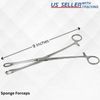 FOERSTER SPONGE HOLDING SURGICAL DENTAL VETERINARY SERATTED FORCEPS CLAMP STR 9"