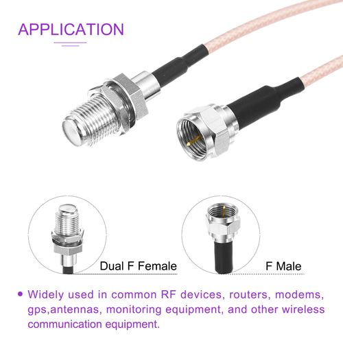 DMiotech 1 Pcs RG316 Coaxial Cable 8" F Type Male to Dual F Type Female Connectors Adapter F Type 50 Ohm Antenna Extension Cable for Router Antenna GPS LAN Common Devices