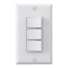 Decorator Triple Rocker Light Switch Three Single Pole Paddle Switch 15A 125V