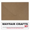Mayfair Crafts - 100 x C5 Brown Ribbed Kraft Premium Envelopes