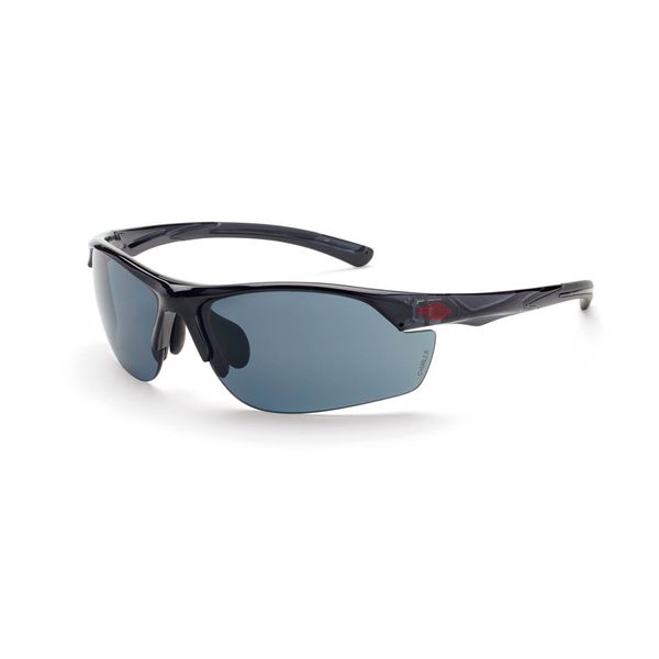 Crossfire Talos Protective Eyewear, Crystal Black Frame, Dark Smoke Lens