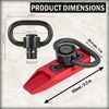 Alloy Red Tactical KeyMod Modular Direct Attachment Quick Detach QD Sling Swivel Mount Kit-Push Button
