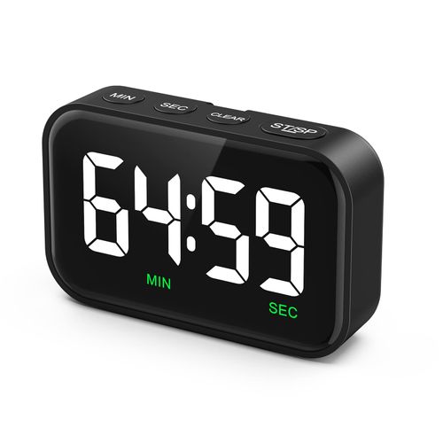 OQIMAX 2 in 1 Digital Timer and Stopwatch, Magnetic Digital Kitchen Timer Egg Timer with Large LCD Display, Short Timer for Learning, Cooking, Sports, 3-Level Volume, up to 99 Minutes 59 Seconds